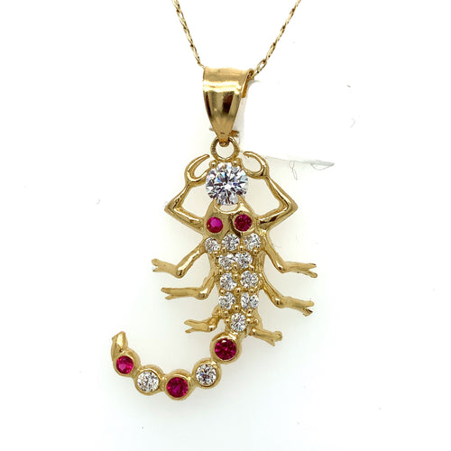 14K Gold Scorpion Pendant