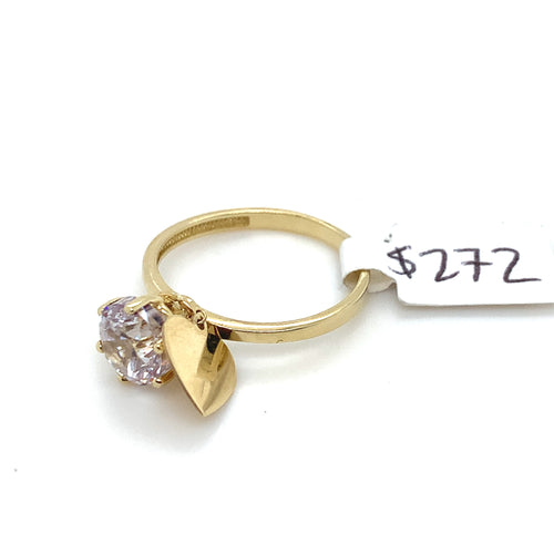 14K Gold Engagement Cz Ring