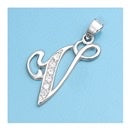 CZ INITIAL PENDANTS
