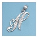CZ INITIAL PENDANTS