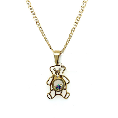 14K Gold Bear Pendant