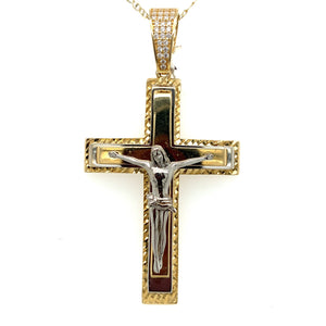 14K Gold Christ Cross Pendant