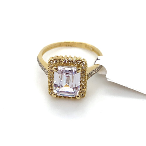 14K Gold Engagement Cz Ring