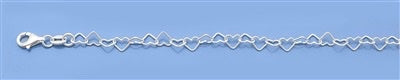 Sterling Silver Heart Bracelet