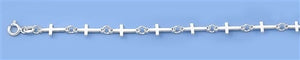Sterling Silver Cross Bracelet