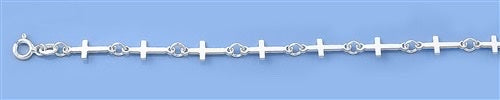 Sterling Silver Cross Bracelet