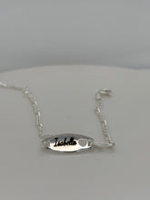 Load image into Gallery viewer, Sterling Silver Childrens Heart ID Bracelet