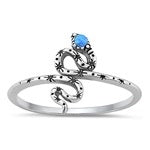 Sterling Silver Lab Opal Ring
