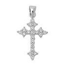 Sterling Silver Cross CZ Pendant