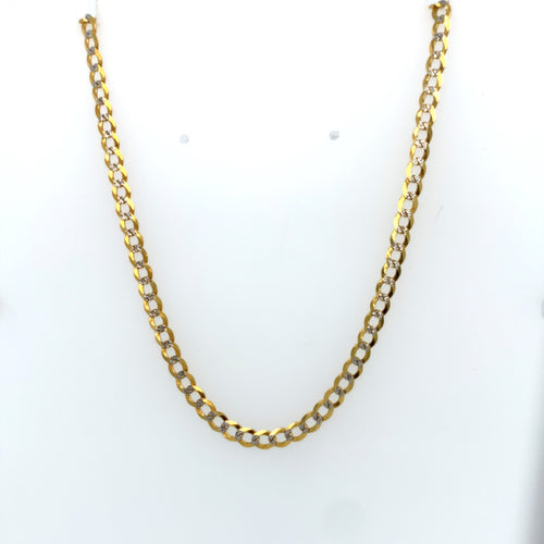 14k Gold Diamond Cut Cuban Link Chain