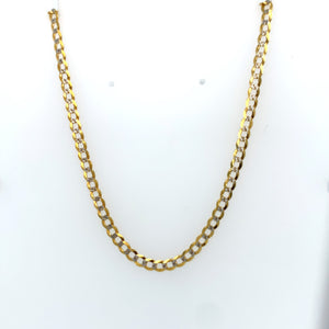 14k Gold Diamond Cut Cuban Link Chain