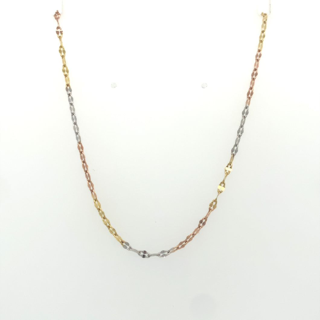 14k Tri Gold Gucci Link Chain