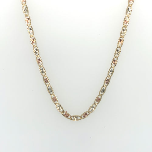 10k Tri Gold Valentino Chain