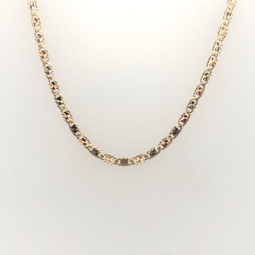 10K Tri Gold Valentino Chain