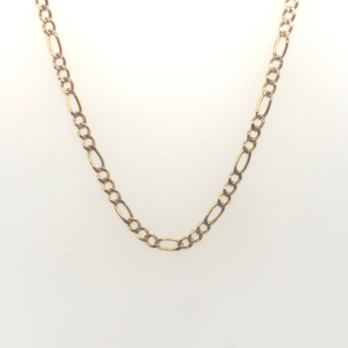 10K Gold Figaro Link Chain