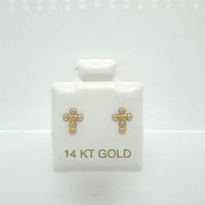 14k Cross Earrings Studs