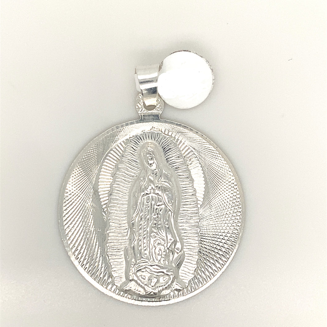 Sterling Silver Pendant Our Lady of Guadalupe