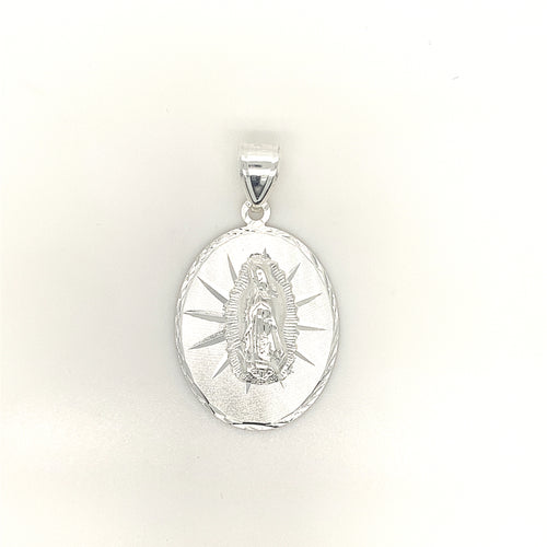 Sterling Silver Pendant Our Lady of Guadalupe