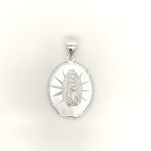Sterling Silver Pendant Our Lady of Guadalupe