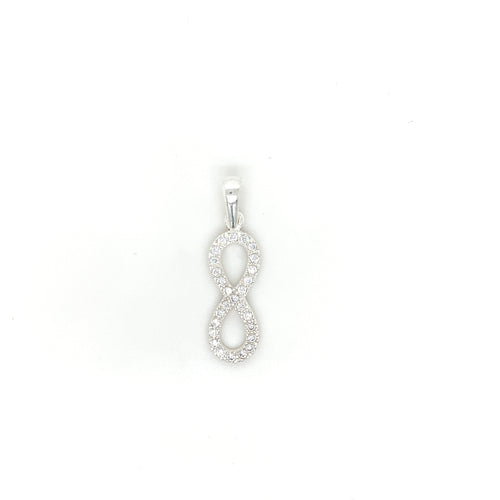 Sterling Silver Pendant Infinity with Cz
