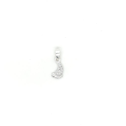 Sterling Silver Pendant Foot with Cz