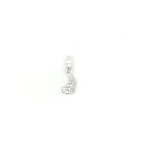 Sterling Silver Pendant Foot with Cz