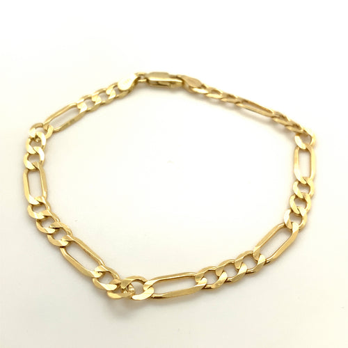 10k Gold Figaro Bracelet