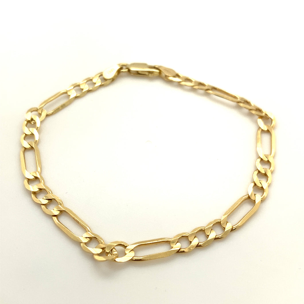 10k Gold Figaro Bracelet