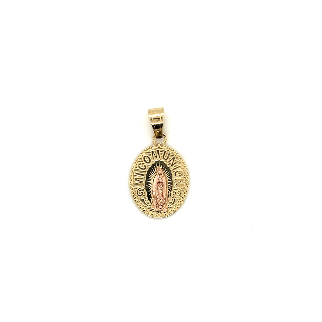 14k Gold Our Lady of Guadalupe My Communion Pendant