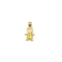 Load image into Gallery viewer, 14k Gold Boy Birthstone Cz Pendant