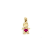 Load image into Gallery viewer, 14k Gold Boy Birthstone Cz Pendant