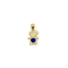 Load image into Gallery viewer, 14k Gold Girl Birthstone Cz Pendant