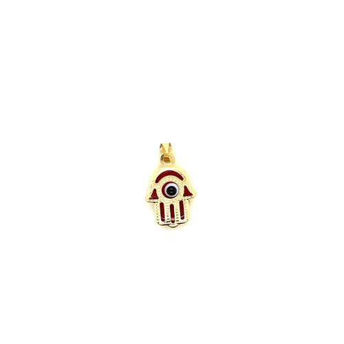 14k Gold Hamsa Hand Pendant
