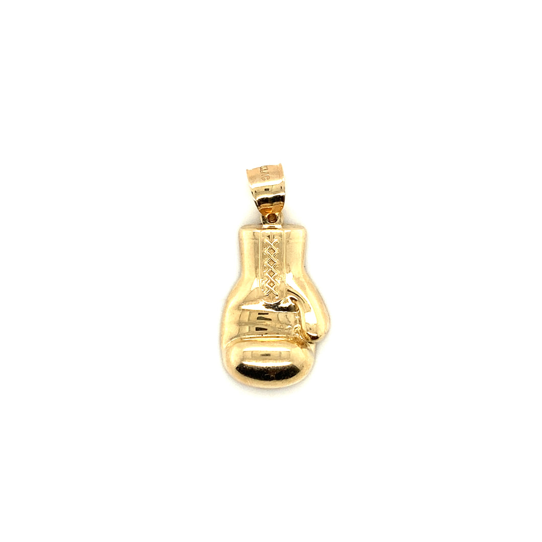 14k Gold Box Glove Pendant