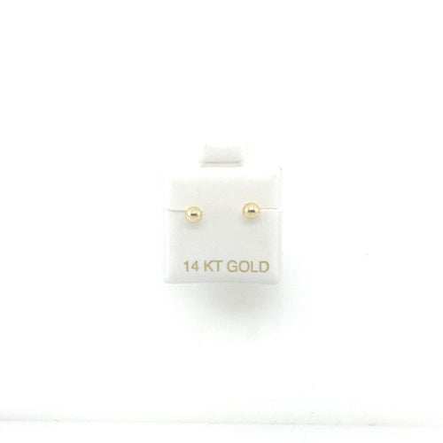 14k Gold Ball Earrings Studs
