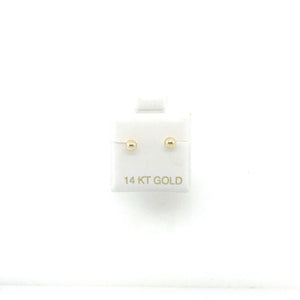 14k Gold Ball Earrings Studs