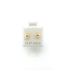 14k Gold Ball Earrings Studs