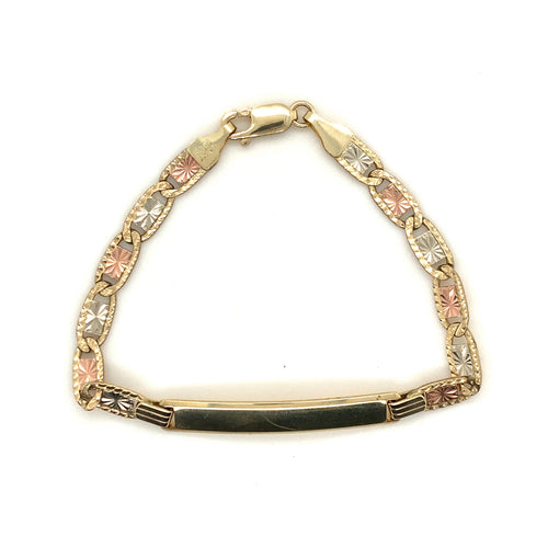 10k Gold Valentino ID Bracelet