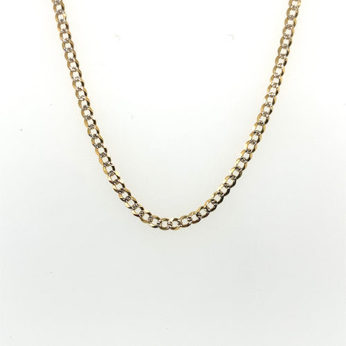 14k Gold Diamond Cut Cuban Link Chain