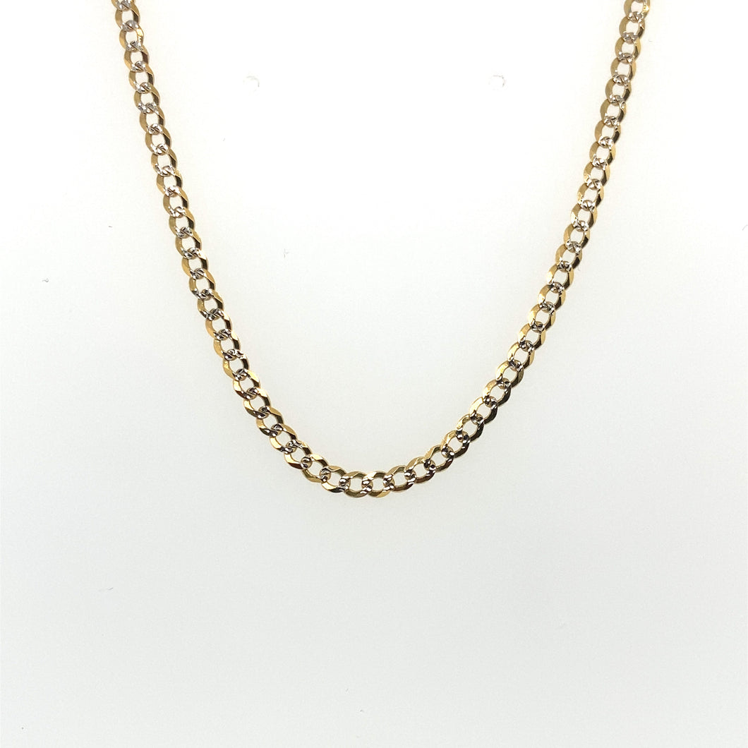 14k Gold Diamond Cut Cuban Link Chain