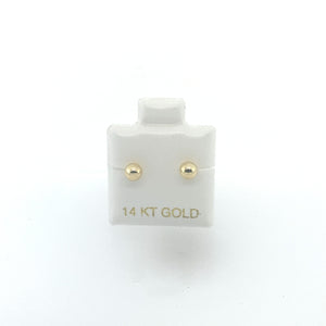 14k Gold Ball Earrings Studs