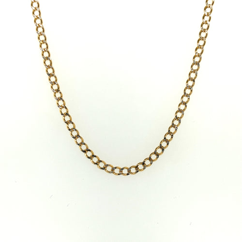 14k Gold Cuban Link Diamond Cut Chain