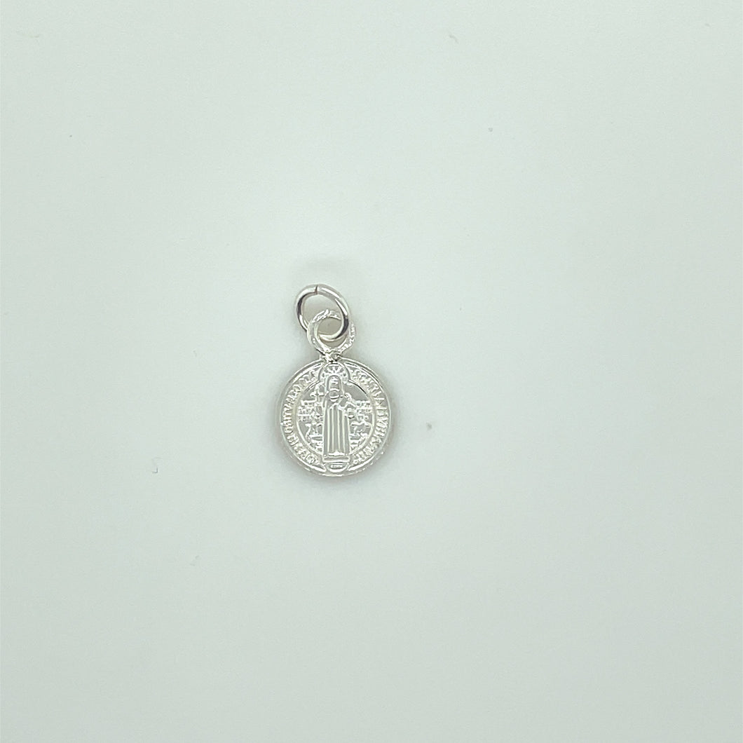 Sterling Silver Saint Benedict  Pendant
