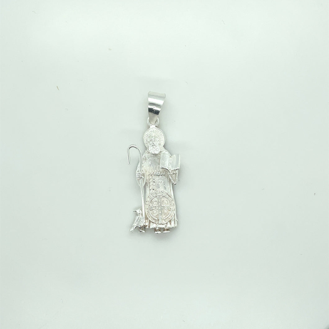 Sterling Silver Saint Benedict Pendant