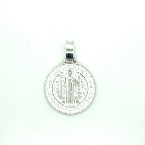 Sterling Silver Saint Benedict Coin Pendant