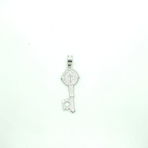 Sterling Silver Saint Benedict Key Pendant
