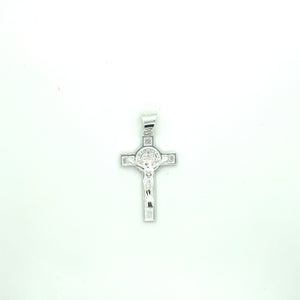 Sterling Silver Saint Benedict Cross Pendant