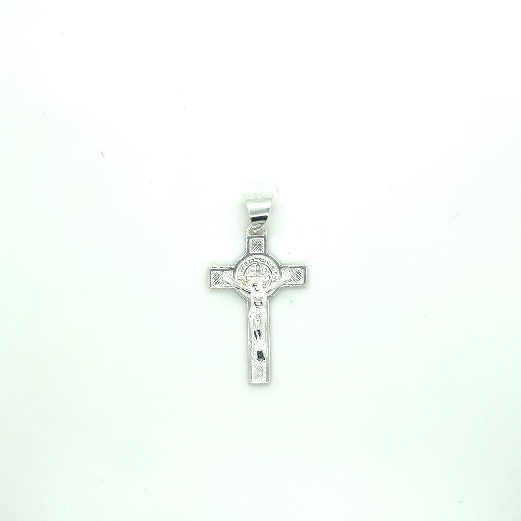 Sterling Silver Saint Benedict Cross Pendant
