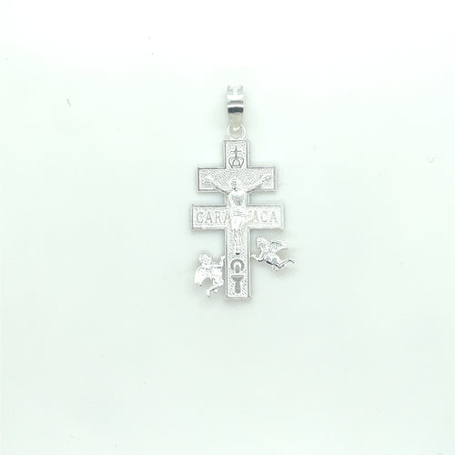 Sterling Silver Cross of Caravaca Pendant