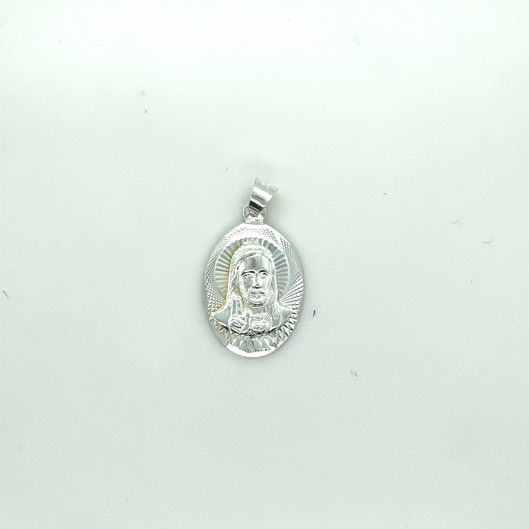 Sterling Silver Sacred Heart of Jesus Pendant